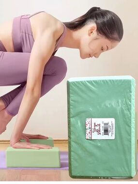 NEW EVA Yoga Block Non-Slip Foam Brick for Yoga Pilates Stretching, Green